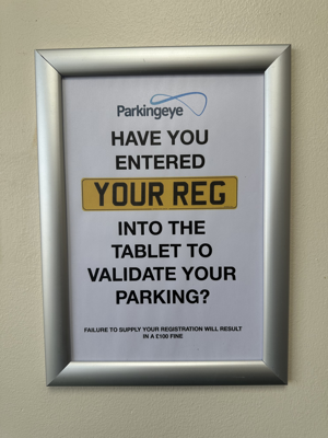 Curzon Centre ParkingEye signage
