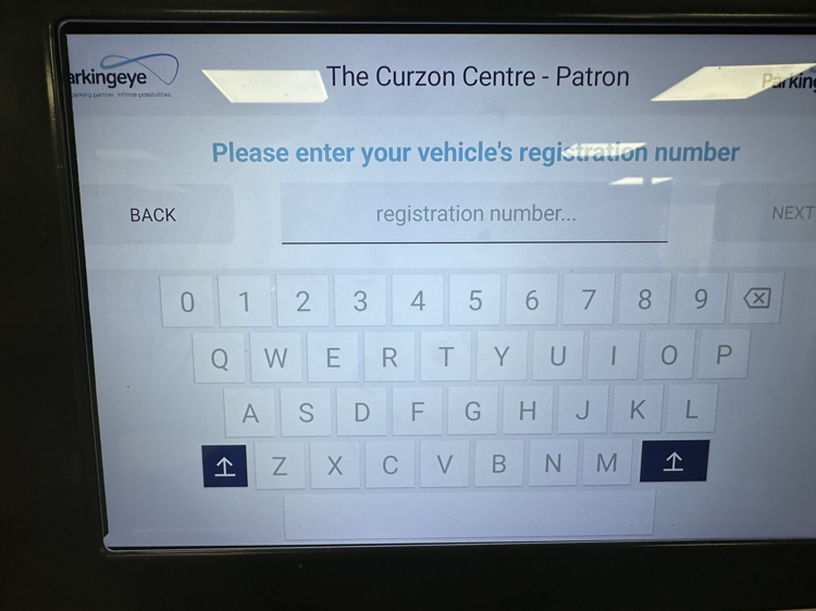 This is where you enter your registration number